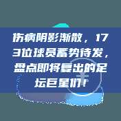 伤病阴影渐散，173位球员蓄势待发，盘点即将复出的足坛巨星们！