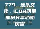 779. 球队文化，CBA明星球员分享心路历程