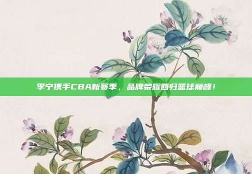 李宁携手CBA新赛季，品牌荣耀回归篮球巅峰！