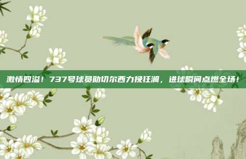 激情四溢！737号球员助切尔西力挽狂澜，进球瞬间点燃全场！